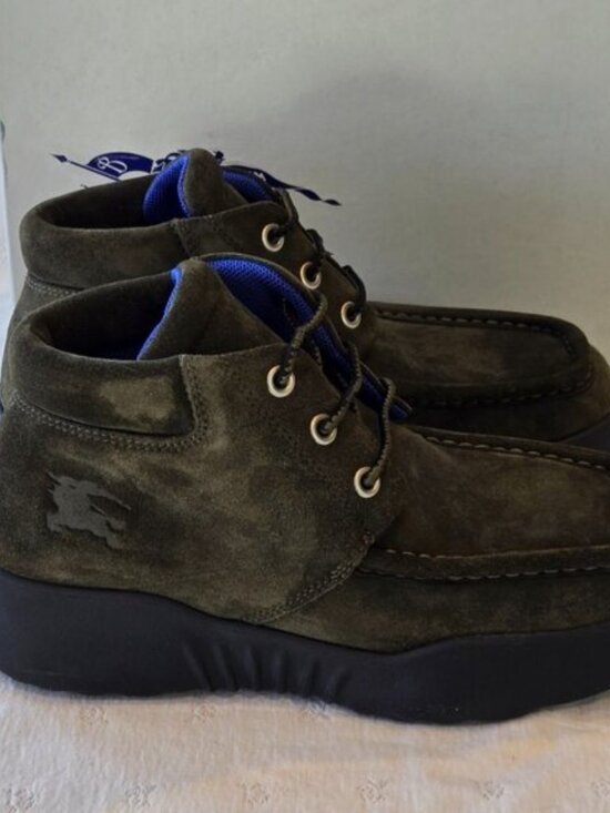 NIB Burberry Olive (Loch) Chukka Lace-Up Square Toe Boots Size 40 PRICE FIRM main image 5